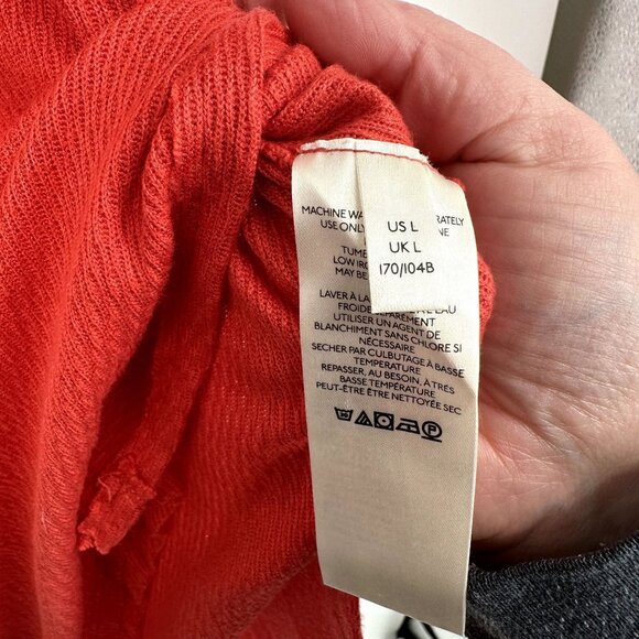 We The‎ Free Free People Snowy Thermal Top Orange Size Large - Picture 4 of 7